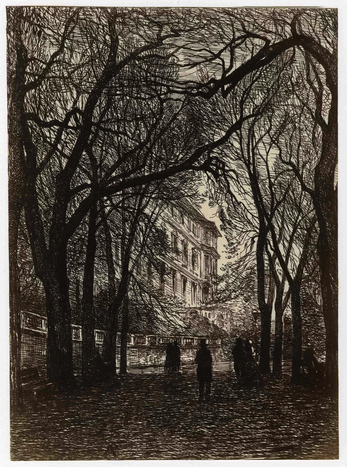 La Treille e la Maison de la Rive, a Ginevra, 1863 - Musée d’Art et d’Histoire, Cabinet d’arts graphiques, Genève